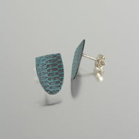 Teal Snakeskin Shield Studs Creative Dexterity: Font and Side-Back