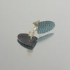 Teal Snakeskin Shield Studs Creative Dexterity: Back and Side