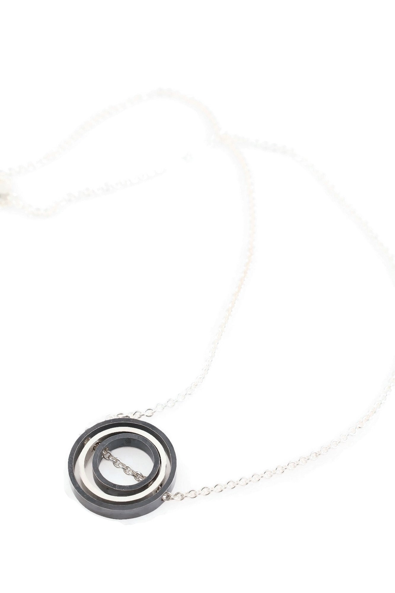 O.C.D. Small Circle Grayscale Necklace