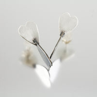 Two-Tone 3D Heart Studs