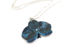 Orchid Pendant: Blue Cosmic Flower