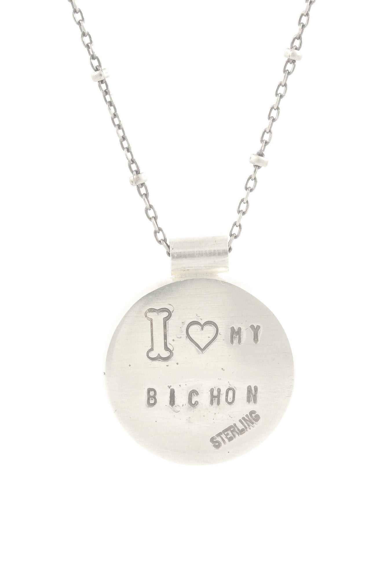 I Love My Bichon Necklace