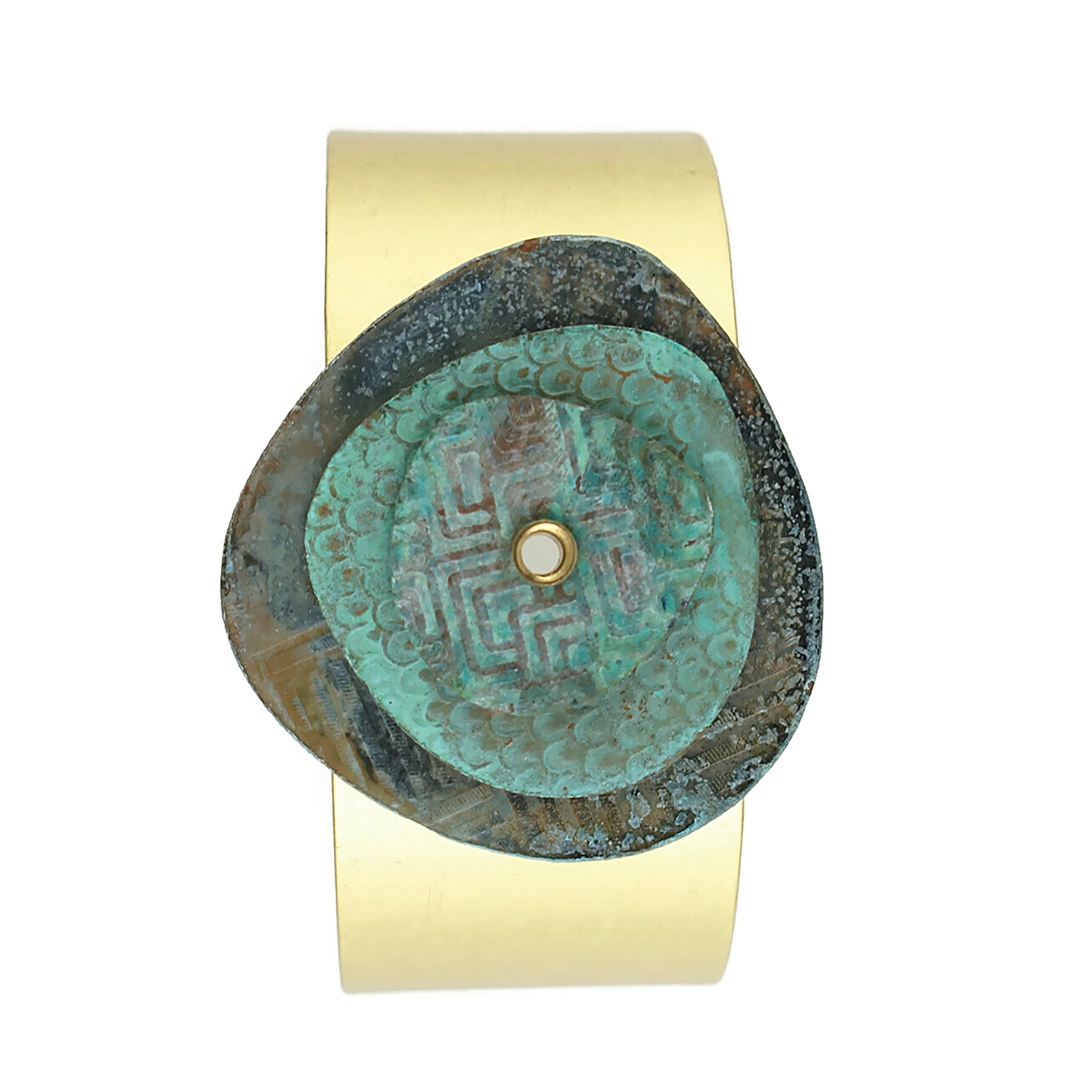 Patina Cuff: Iron Rustic Navy and Teal