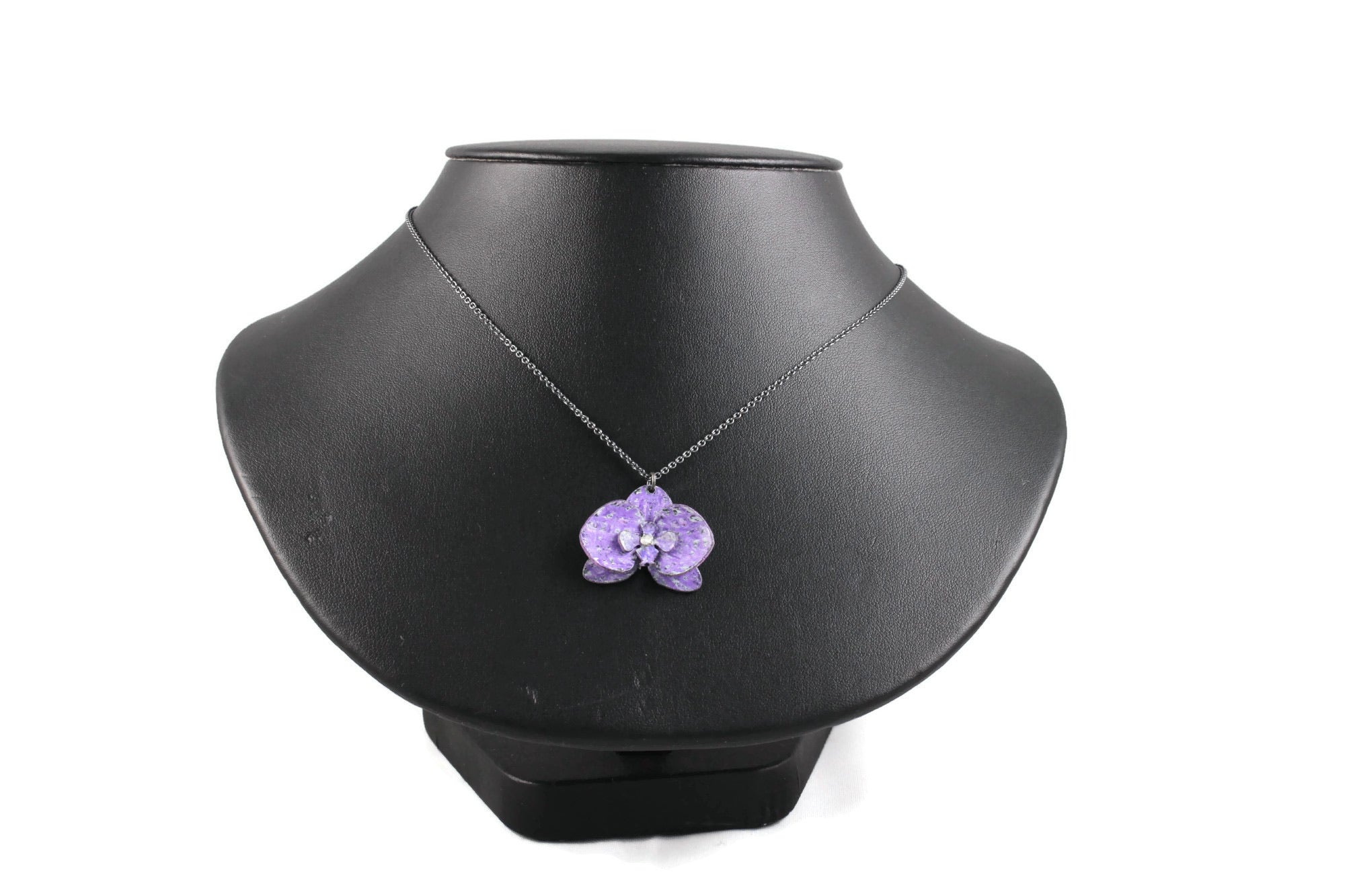 Orchid Pendant: Purple Flower