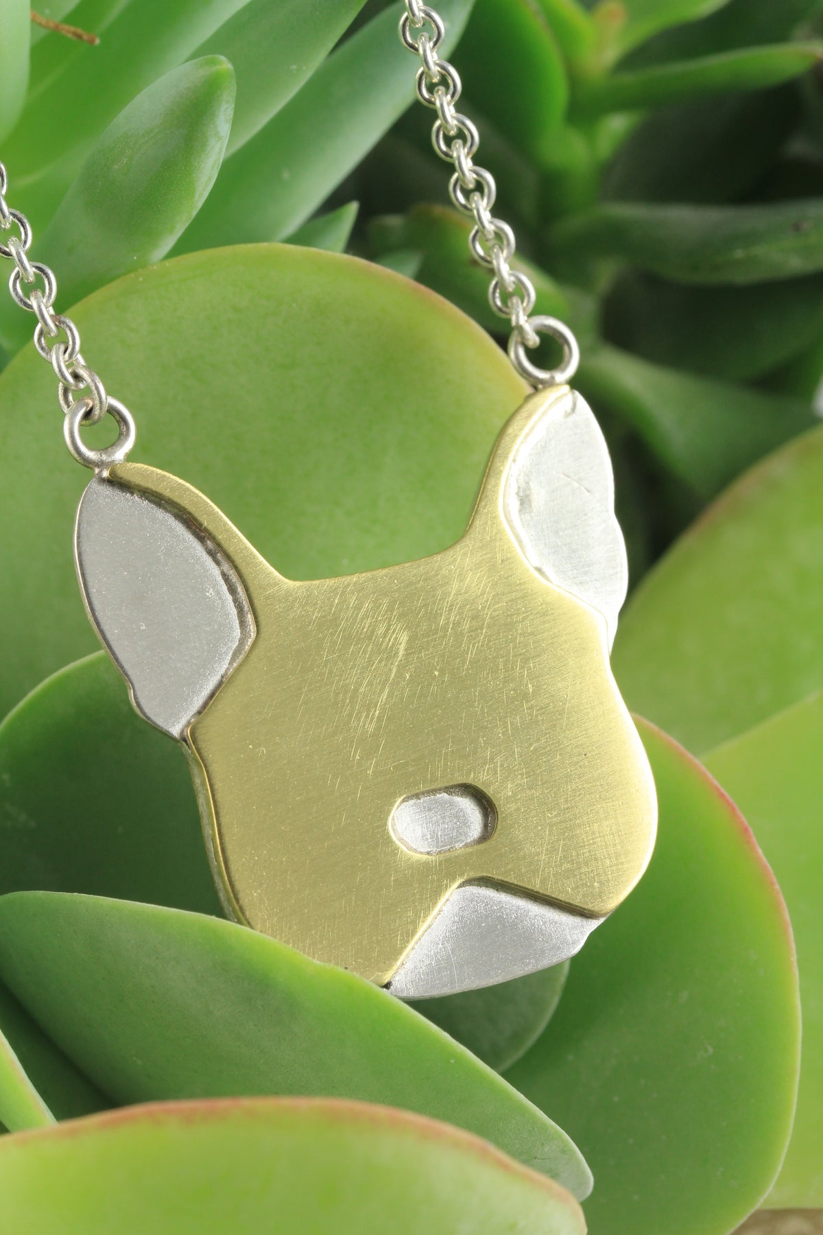 French Bulldog Double Sided Head Pendant Creative Dexterity