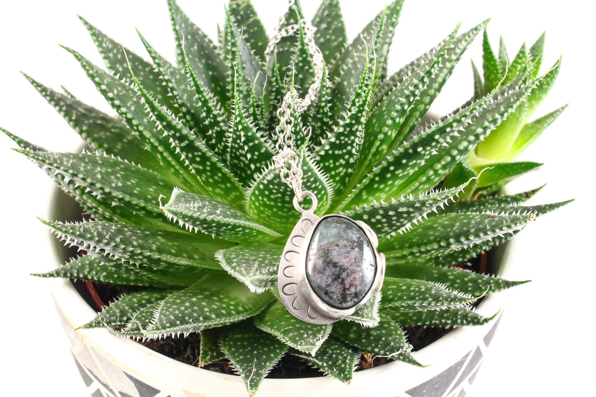 Jasper Necklace with Decorative Setting