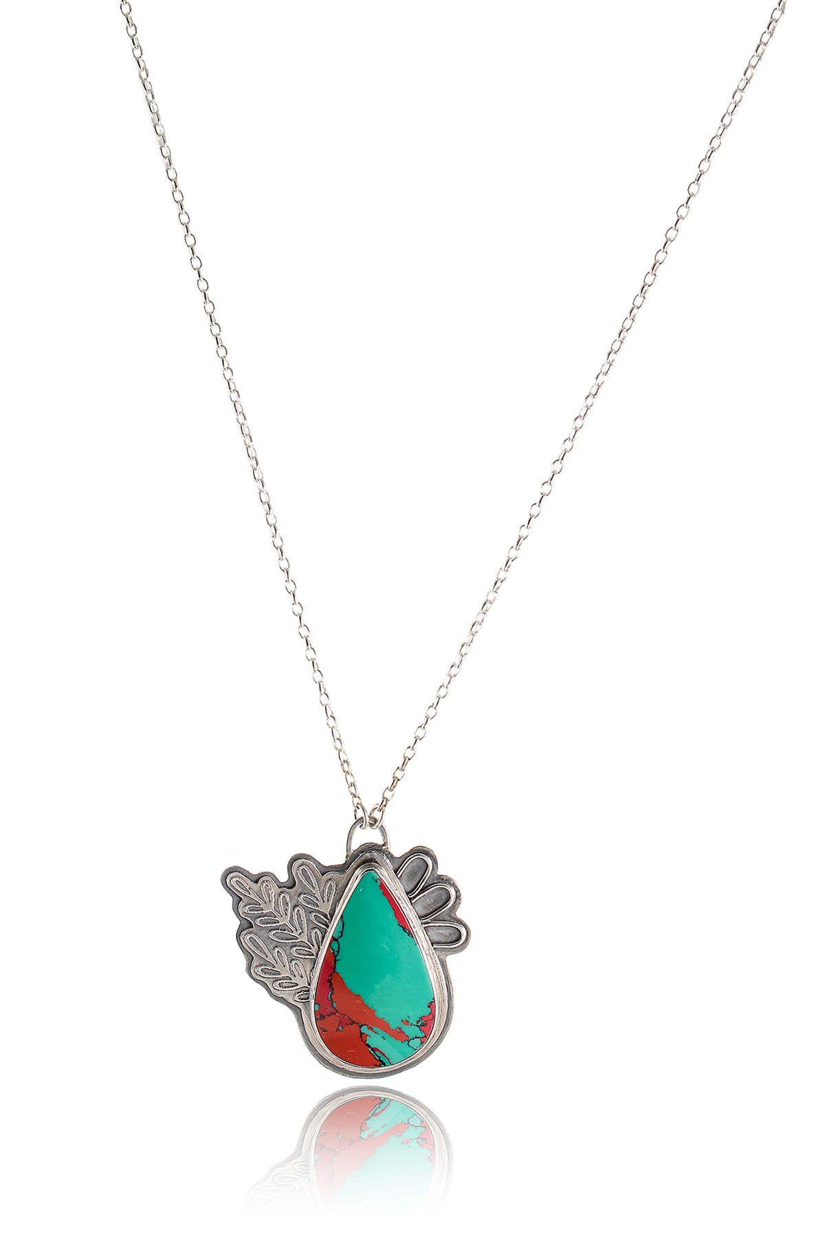 Botanical Sonoran Sunrise Chrysocolla Pendant Creative Dexterity